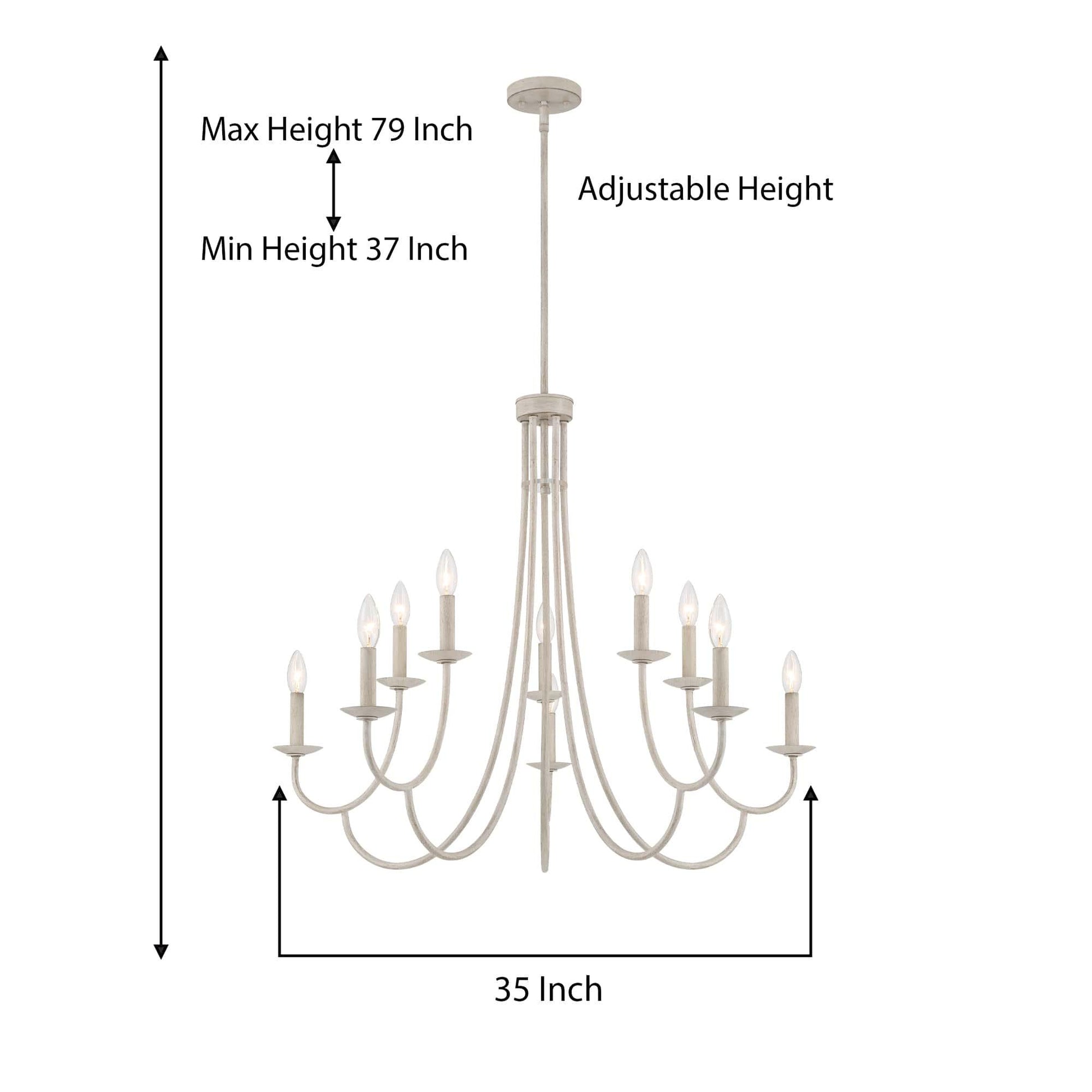 9610 | 10 - Light Dimmable Classic / Traditional Chandelier by ACROMA™ UL - ACROMA