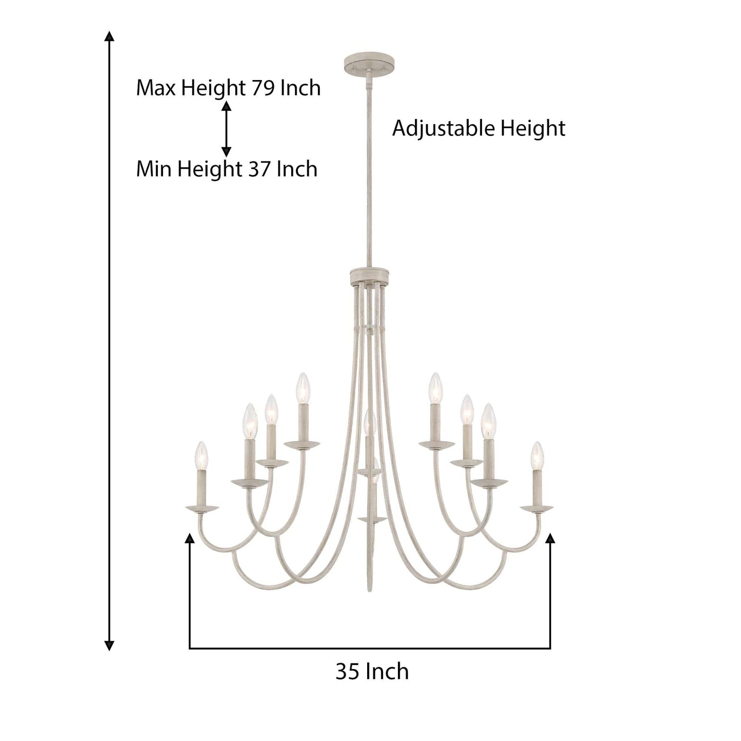 10 light candle style classic chandelier (16) by ACROMA