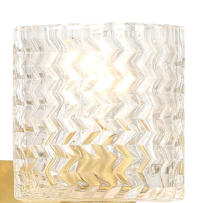 1 light gold glass wall sconce (5) by ACROMA