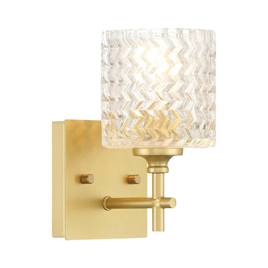 1 light gold glass wall sconce (8) by ACROMA